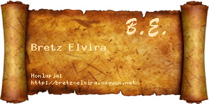 Bretz Elvira névjegykártya